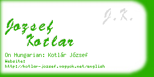 jozsef kotlar business card