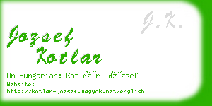 jozsef kotlar business card